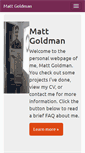 Mobile Screenshot of mattgoldman.us